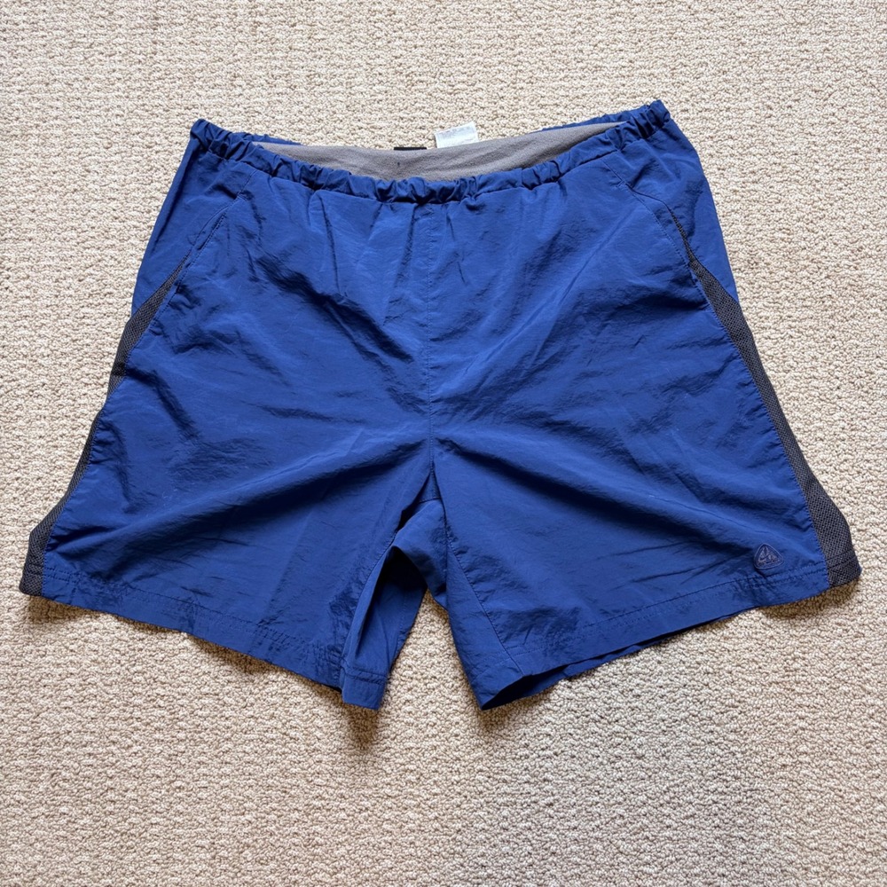 Nike ACG Mens L Vintage Blue‎ Nylon Mesh Running Hiking Shorts